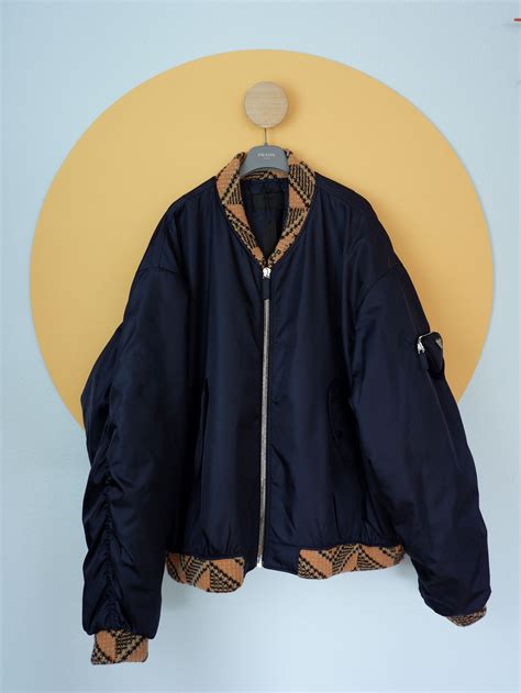 bomber jacket prada|prada aw21 bomber jacket.